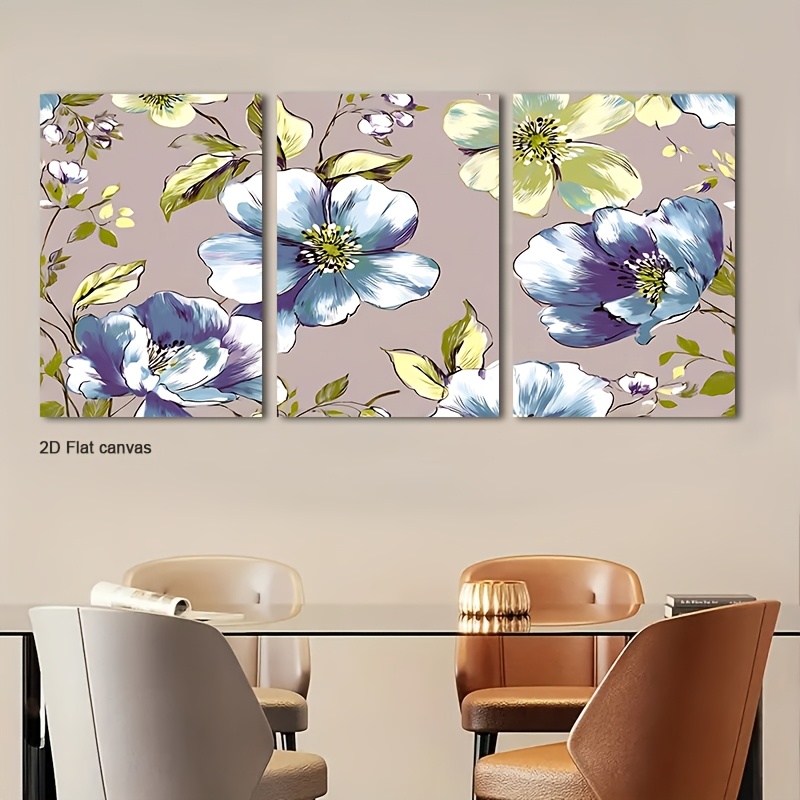 Canvas Wrap Ready - Frameless Canvas 2D Flat, 3pcs Pastel