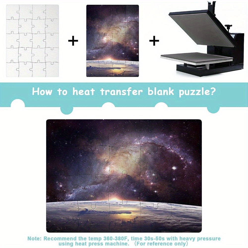 6pcs Sublimation Blank Puzzles - Puzzle Blank White recension och pris