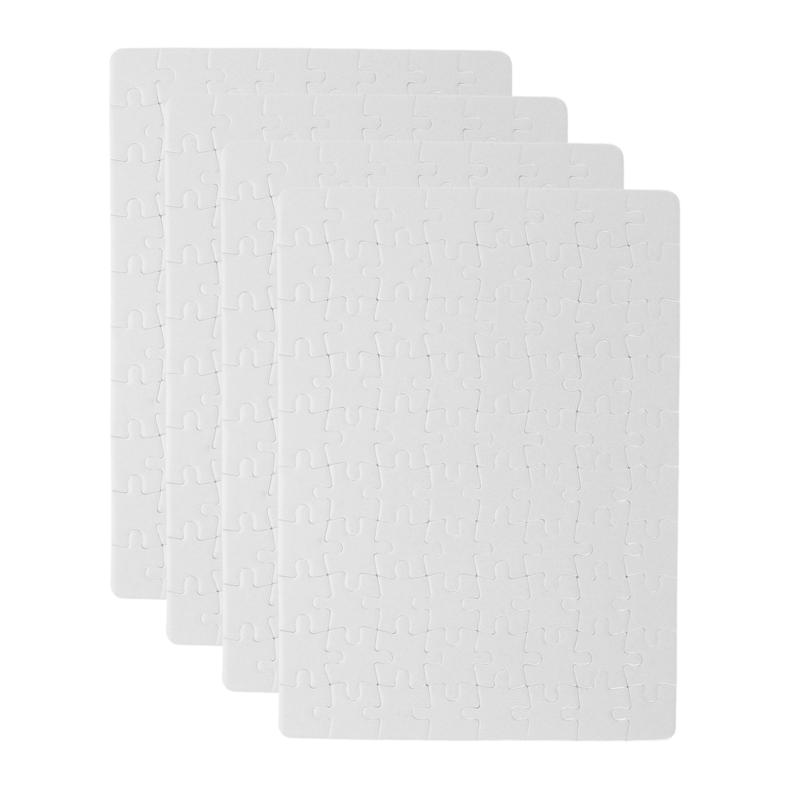 4Sheets Blank Puzzle Pieces Wh - Puzzle Blank White recension och pris