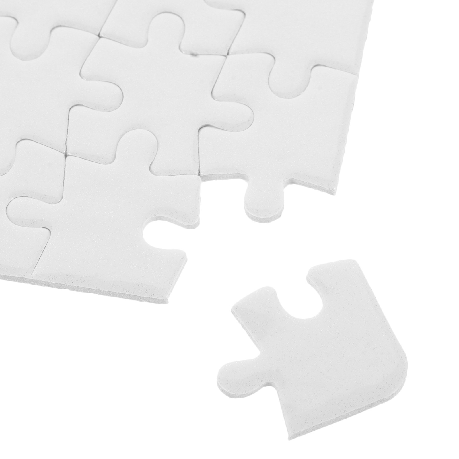 4Sheets Blank Puzzle Pieces Wh - Puzzle Blank White recension och pris