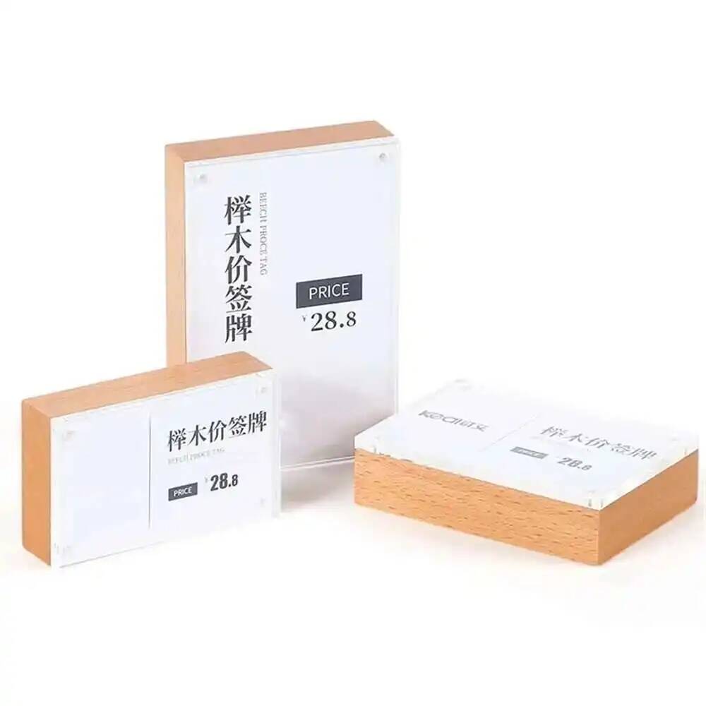 Desk Price Card Display Magnet - Photo Acrylic Block recension och pris