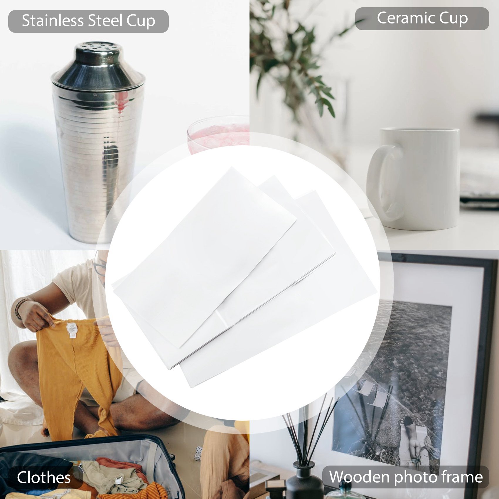-FTGT 30Pcs Sublimation Shrink - Sublimation Mug White recension och pris