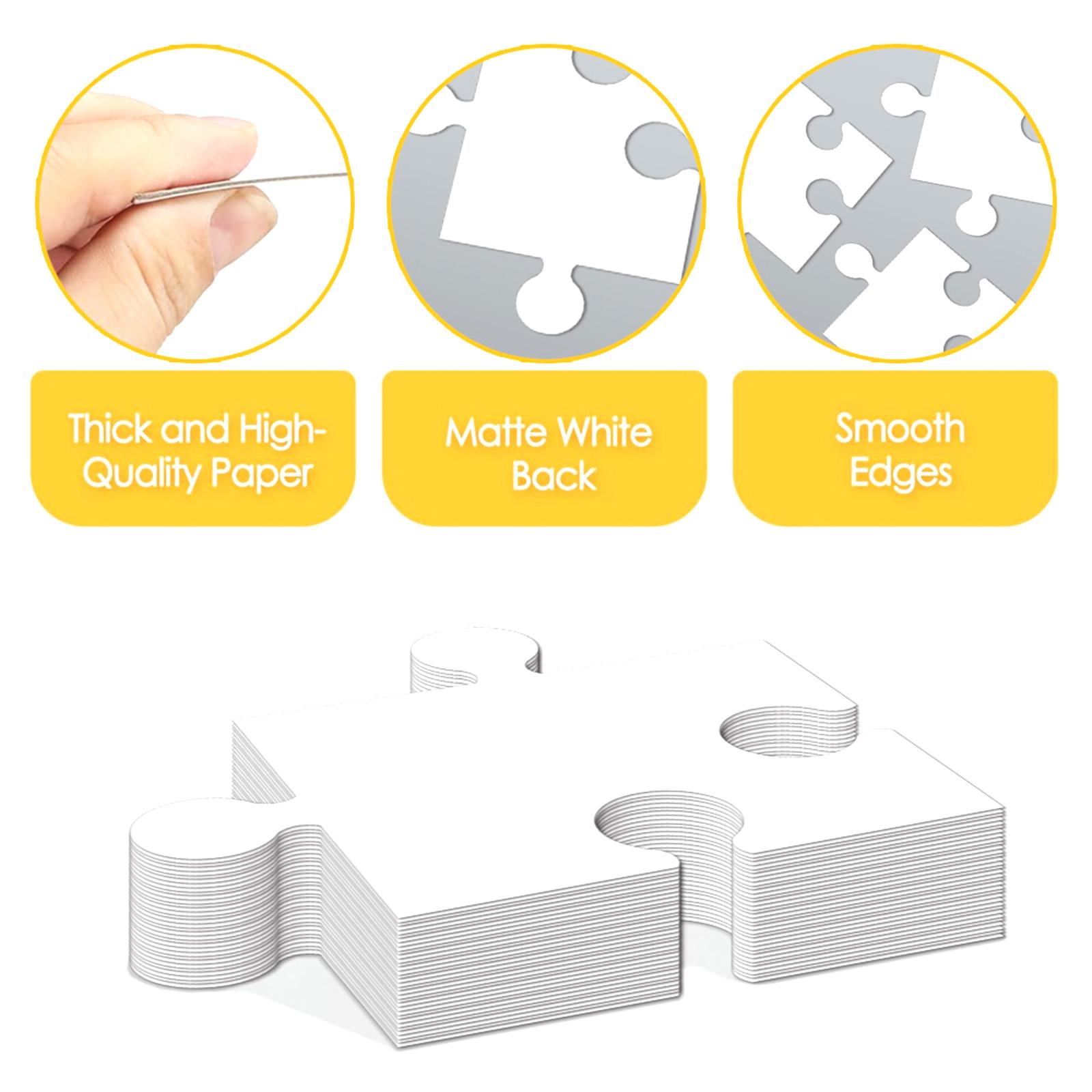 White Cardboard Blank Jigsaw P - Puzzle Blank White recension och pris